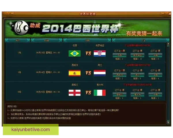 世界杯胜负竞猜平台全新上线，尽享赛事乐趣与赢取丰厚奖励